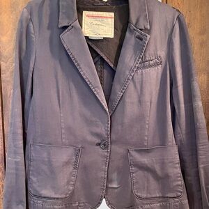 Anthropologie- Cartonnier Navy Blue Cotton Blazer~Jacket